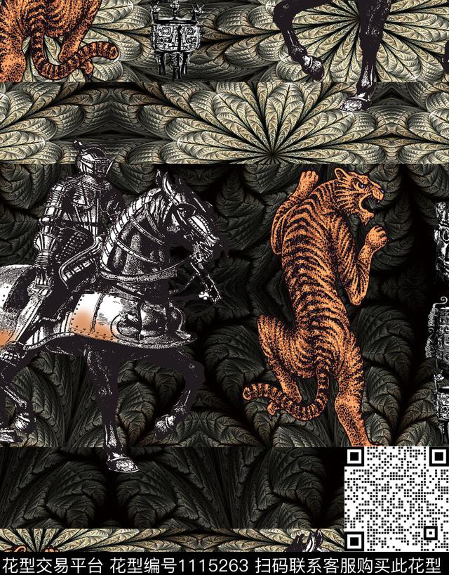 抽象几何大牌风数码印花华亿平台下载（图片编号: 1115263） - 瓦栏（Walan）