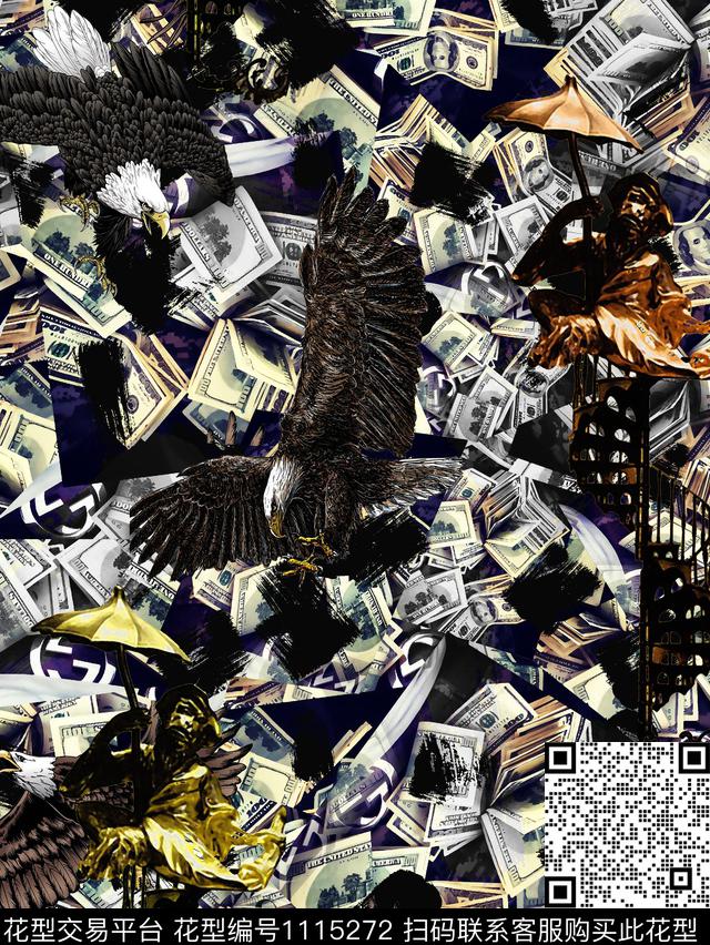 动物男装大牌风数码印花华亿平台下载（图片编号: 1115272） - 瓦栏（Walan）