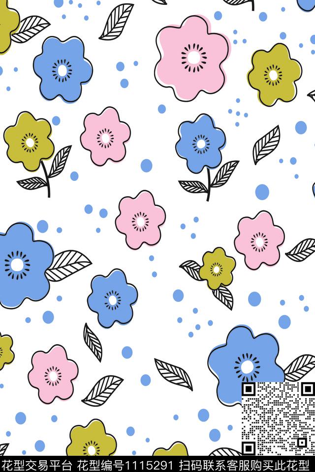 小清新小碎花床品数码印花华亿平台下载（图片编号: 1115291） - 瓦栏（Walan）