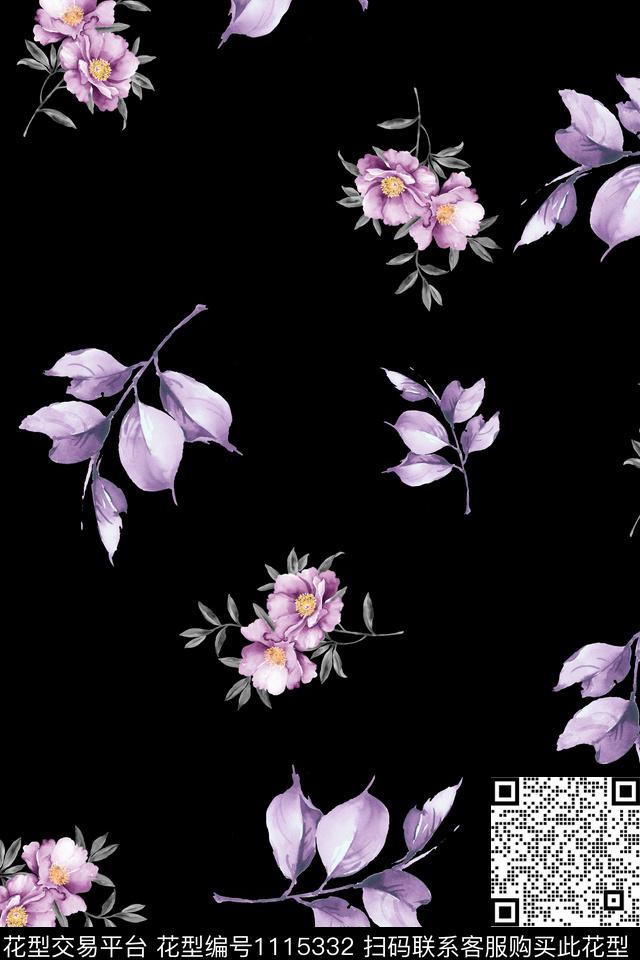 数码华亿平台满版散花小碎花数码印花华亿平台下载（图片编号: 1115332） - 瓦栏（Walan）