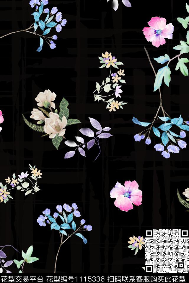 数码华亿平台满版散花小碎花数码印花华亿平台下载（图片编号: 1115336） - 瓦栏（Walan）