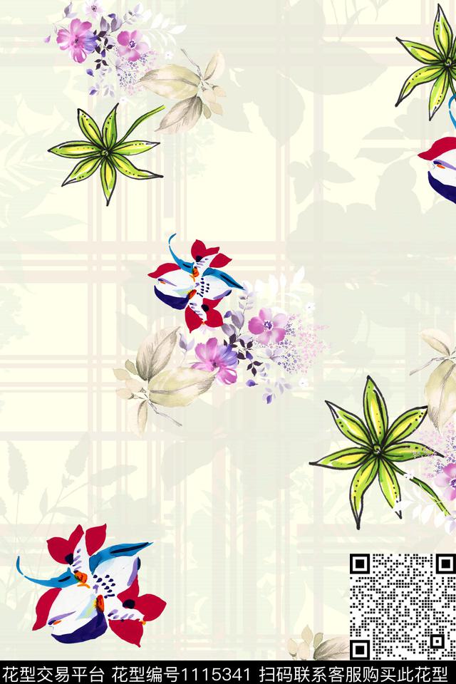 数码华亿平台满版散花小碎花数码印花华亿平台下载（图片编号: 1115341） - 瓦栏（Walan）