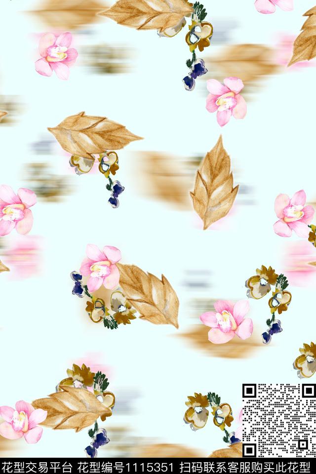 数码华亿平台满版散花小碎花数码印花华亿平台下载（图片编号: 1115351） - 瓦栏（Walan）