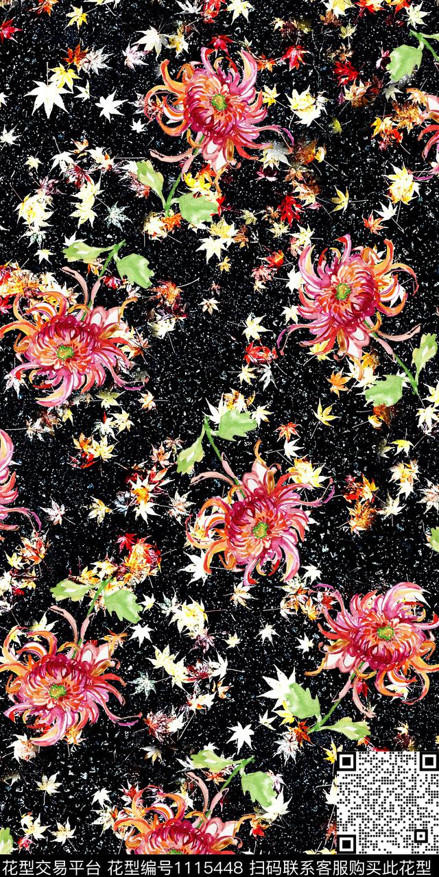 民族风数码华亿平台花卉数码印花华亿平台下载（图片编号: 1115448） - 瓦栏（Walan）