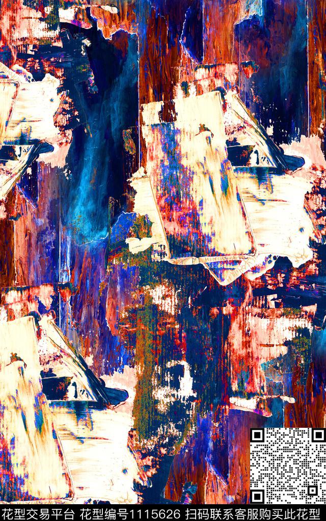 肌理数码华亿平台笔触数码印花华亿平台下载（图片编号: 1115626） - 瓦栏（Walan）