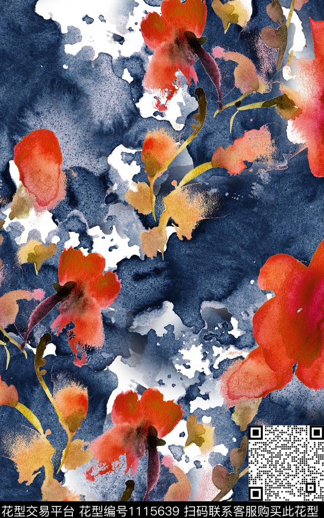 肌理数码华亿平台笔触数码印花华亿平台下载（图片编号: 1115639） - 瓦栏（Walan）