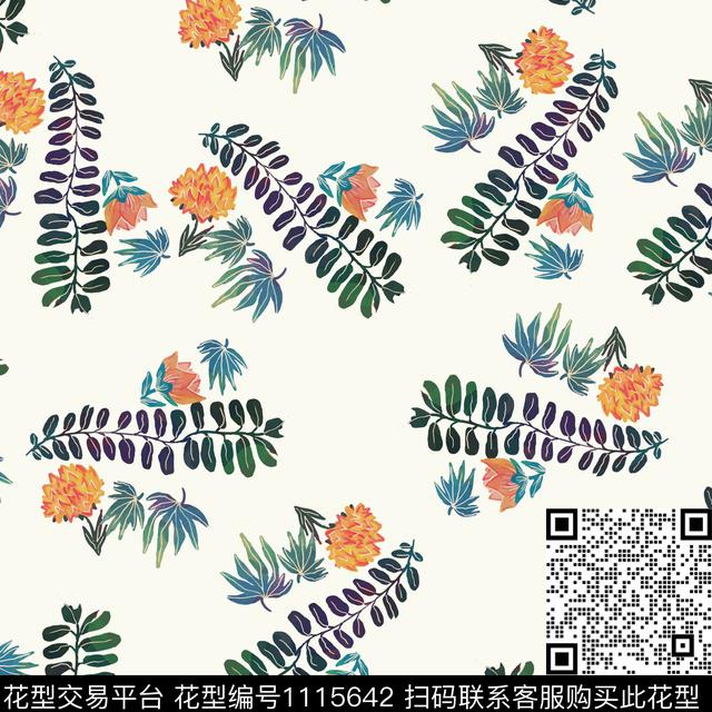 小清新花卉小碎花数码印花华亿平台下载（图片编号: 1115642） - 瓦栏（Walan）