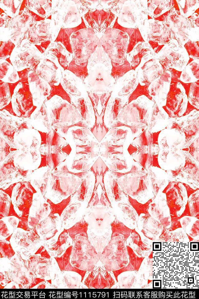 写意雪纺肌理数码印花华亿平台下载（图片编号: 1115791） - 瓦栏（Walan）