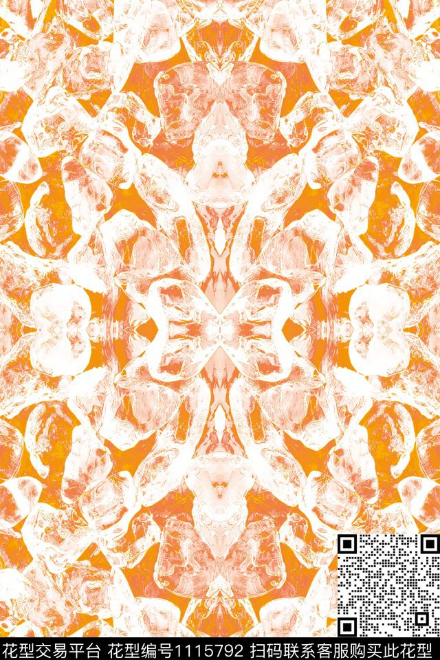 写意雪纺肌理数码印花华亿平台下载（图片编号: 1115792） - 瓦栏（Walan）