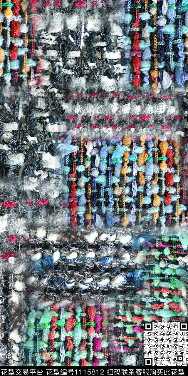 肌理纹大牌风小香风时尚拼接数码印花华亿平台下载（图片编号: 1115812） - 瓦栏（Walan）