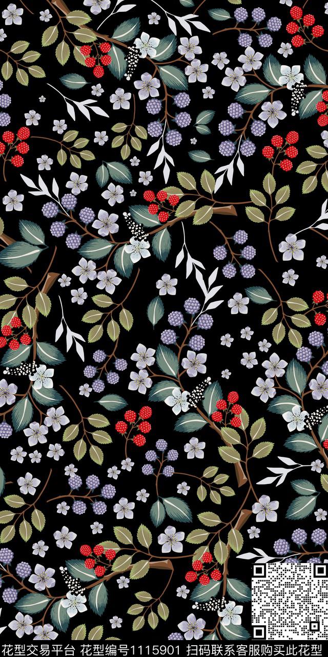 女装花卉小碎花数码印花华亿平台下载（图片编号: 1115901） - 瓦栏（Walan）