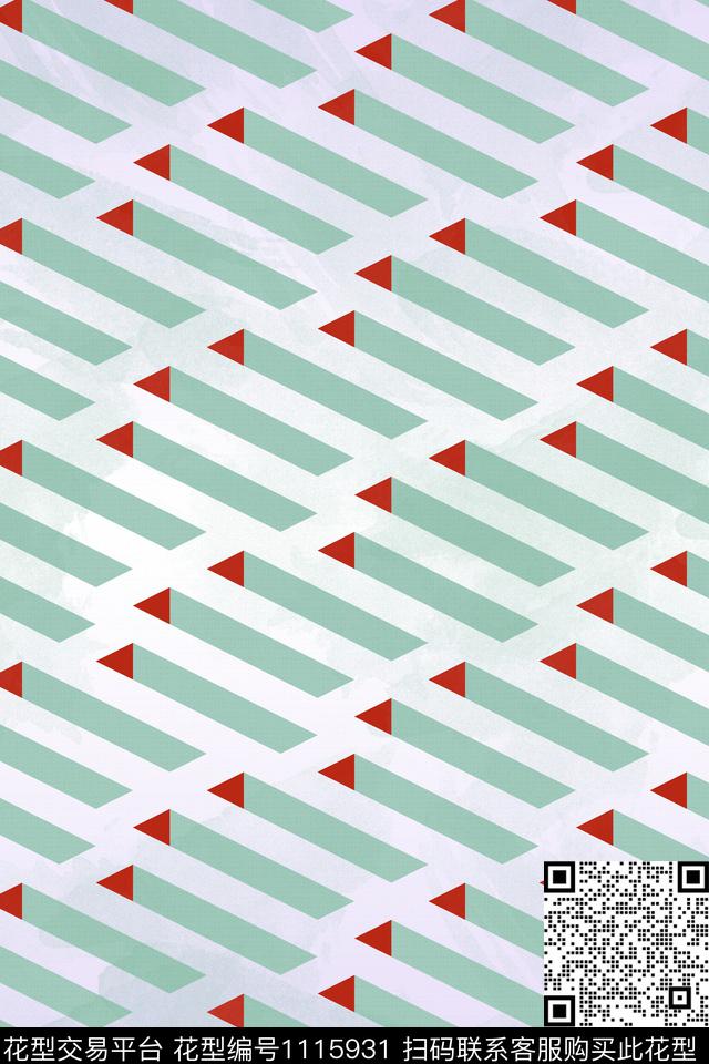 抽象简约几何数码印花华亿平台下载（图片编号: 1115931） - 瓦栏（Walan）