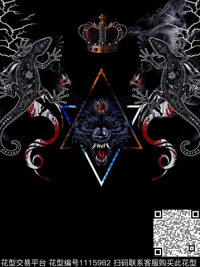 潮牌狼珠宝宝石数码印花华亿平台下载（图片编号: 1115982） - 瓦栏（Walan）