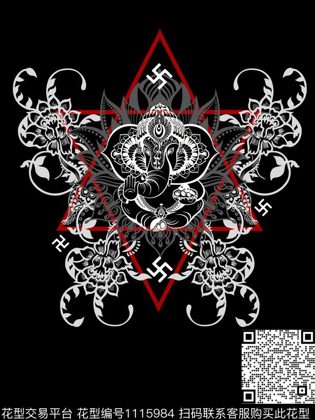 黑白华亿平台男T泰国风华亿平台数码印花华亿平台下载（图片编号: 1115984） - 瓦栏（Walan）