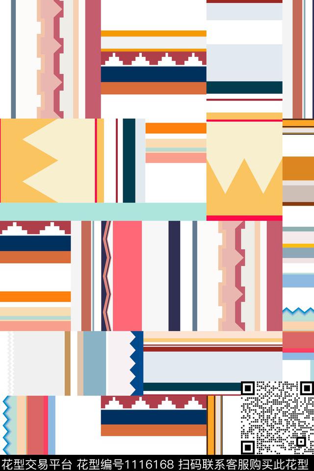 春夏华亿平台几何传统印花华亿平台下载（图片编号: 1116168） - 瓦栏（Walan）