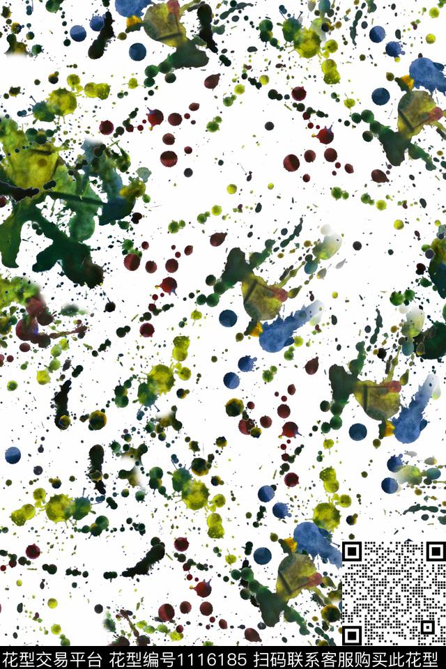 趣味抽象手绘数码印花华亿平台下载（图片编号: 1116185） - 瓦栏（Walan）