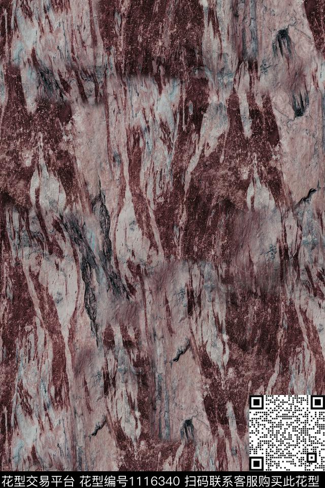 肌理复古抽象男装数码印花华亿平台下载（图片编号: 1116340） - 瓦栏（Walan）