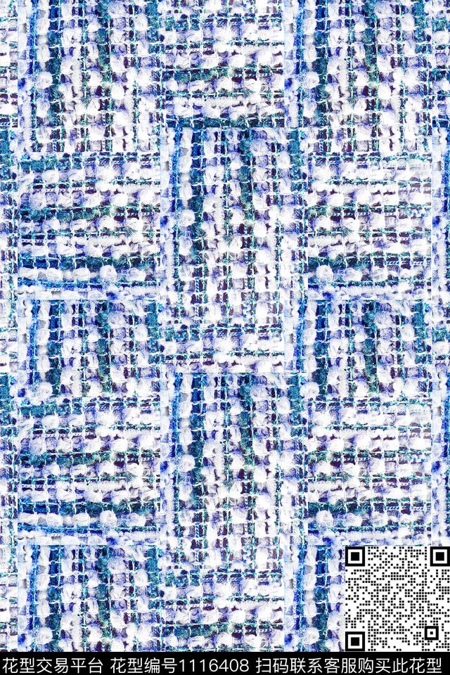 肌理纹理粗纺数码印花华亿平台下载（图片编号: 1116408） - 瓦栏（Walan）