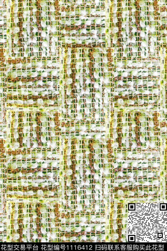 肌理纹理粗纺数码印花华亿平台下载（图片编号: 1116412） - 瓦栏（Walan）