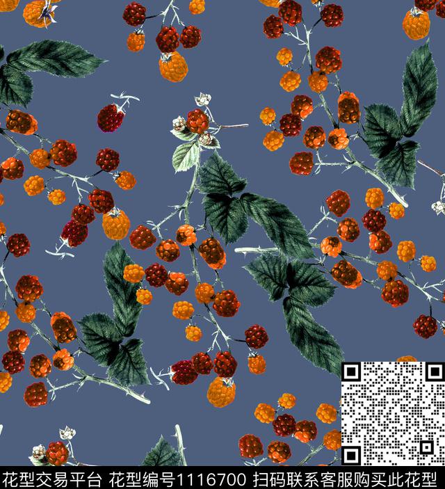 香蕉水果无花果数码印花华亿平台下载（图片编号: 1116700） - 瓦栏（Walan）