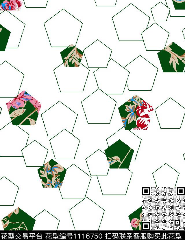 男装抽象小碎花传统印花华亿平台下载（图片编号: 1116750） - 瓦栏（Walan）