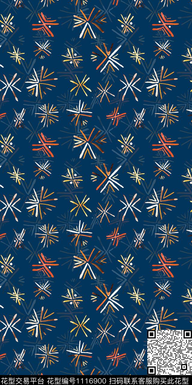 数码华亿平台抽象几何数码印花华亿平台下载（图片编号: 1116900） - 瓦栏（Walan）