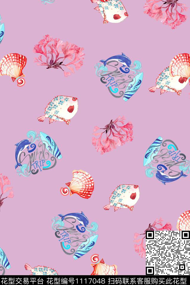 热带鱼海洋颜色艳丽数码印花华亿平台下载（图片编号: 1117048） - 瓦栏（Walan）