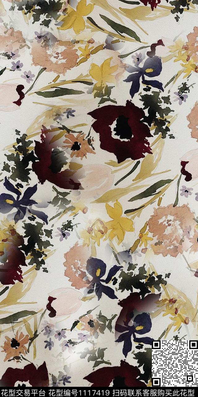 数码华亿平台休闲复古数码印花华亿平台下载（图片编号: 1117419） - 瓦栏（Walan）