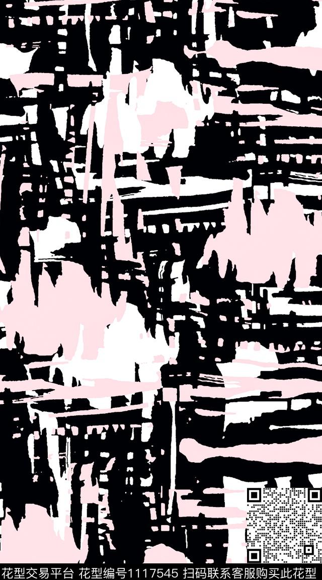 数码华亿平台几何抽象数码印花华亿平台下载（图片编号: 1117545） - 瓦栏（Walan）