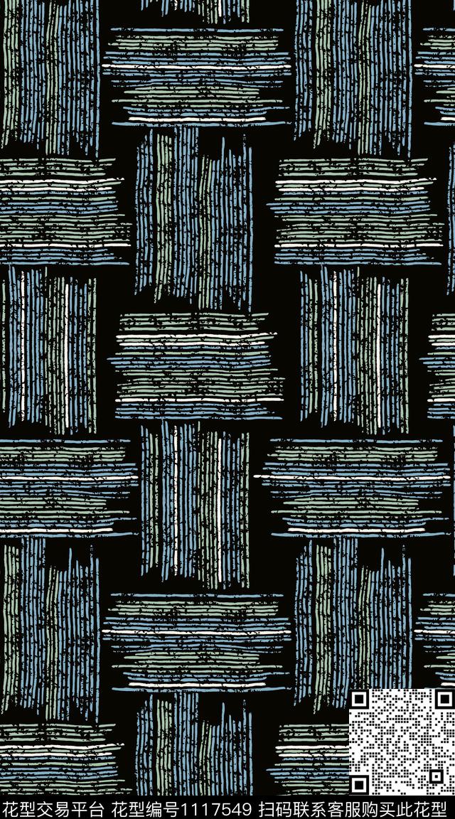 数码华亿平台几何抽象数码印花华亿平台下载（图片编号: 1117549） - 瓦栏（Walan）