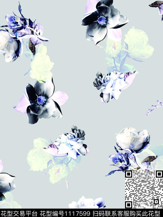 温室花卉大花秋冬华亿平台数码印花华亿平台下载（图片编号: 1117599） - 瓦栏（Walan）