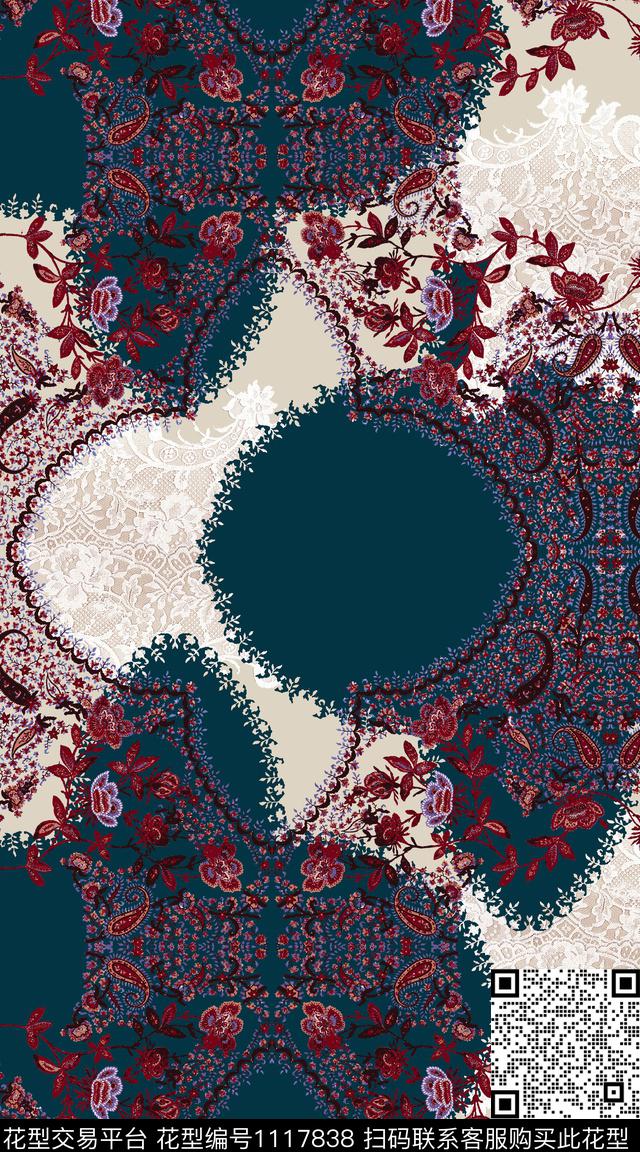 数码华亿平台几何抽象数码印花华亿平台下载（图片编号: 1117838） - 瓦栏（Walan）