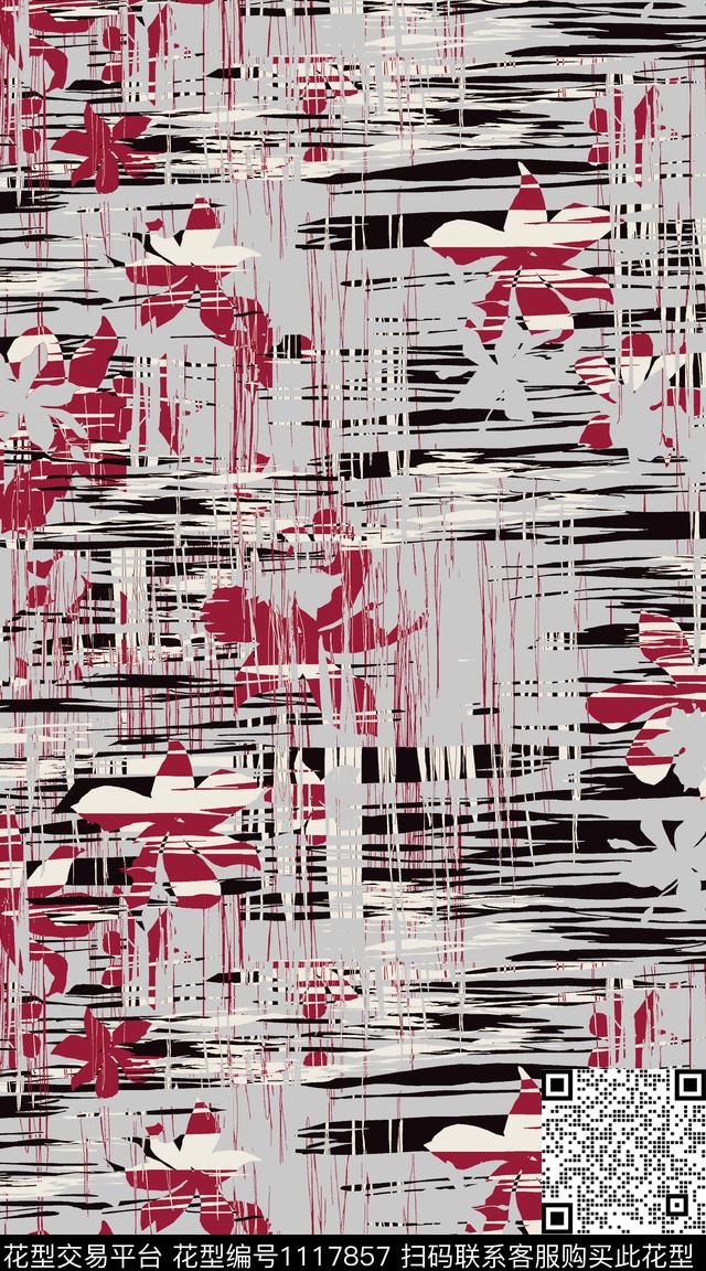 数码华亿平台几何抽象数码印花华亿平台下载（图片编号: 1117857） - 瓦栏（Walan）