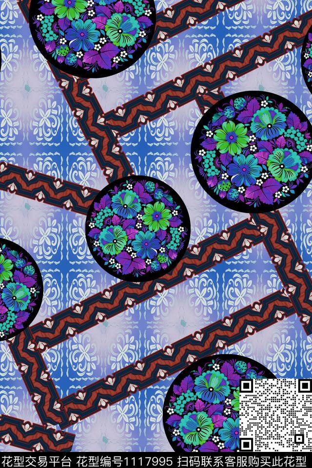 数码华亿平台抽象大牌风数码印花华亿平台下载（图片编号: 1117995） - 瓦栏（Walan）