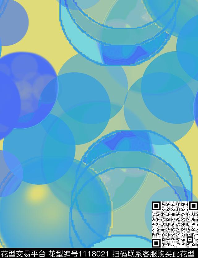 混合拼接线条创意数码印花华亿平台下载（图片编号: 1118021） - 瓦栏（Walan）