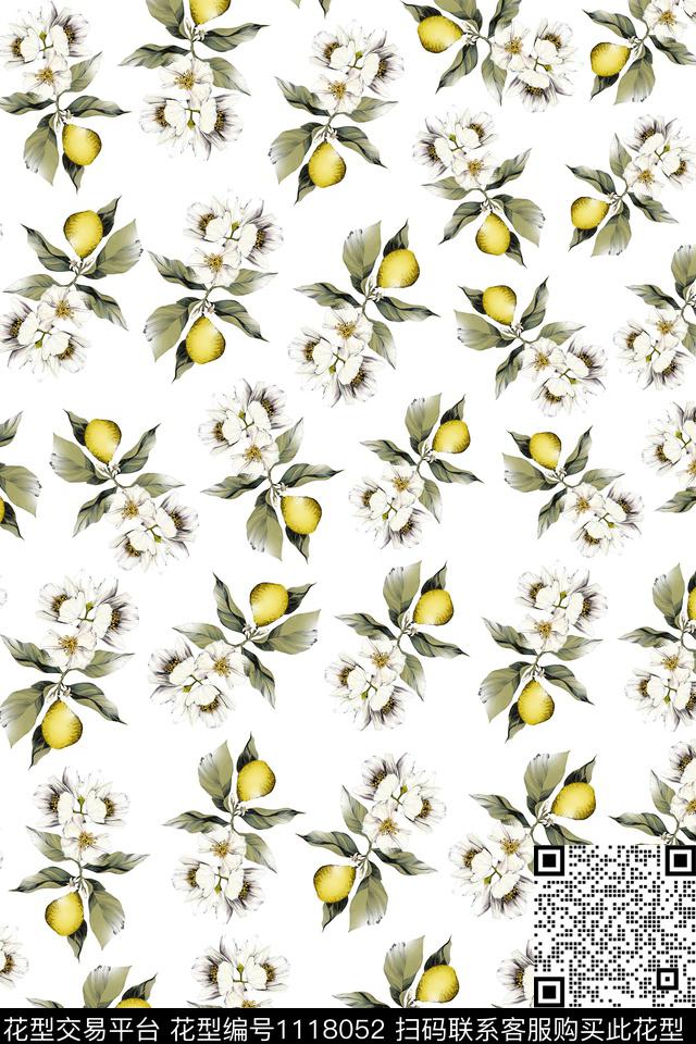 数码华亿平台民族风黑底花卉数码印花华亿平台下载（图片编号: 1118052） - 瓦栏（Walan）