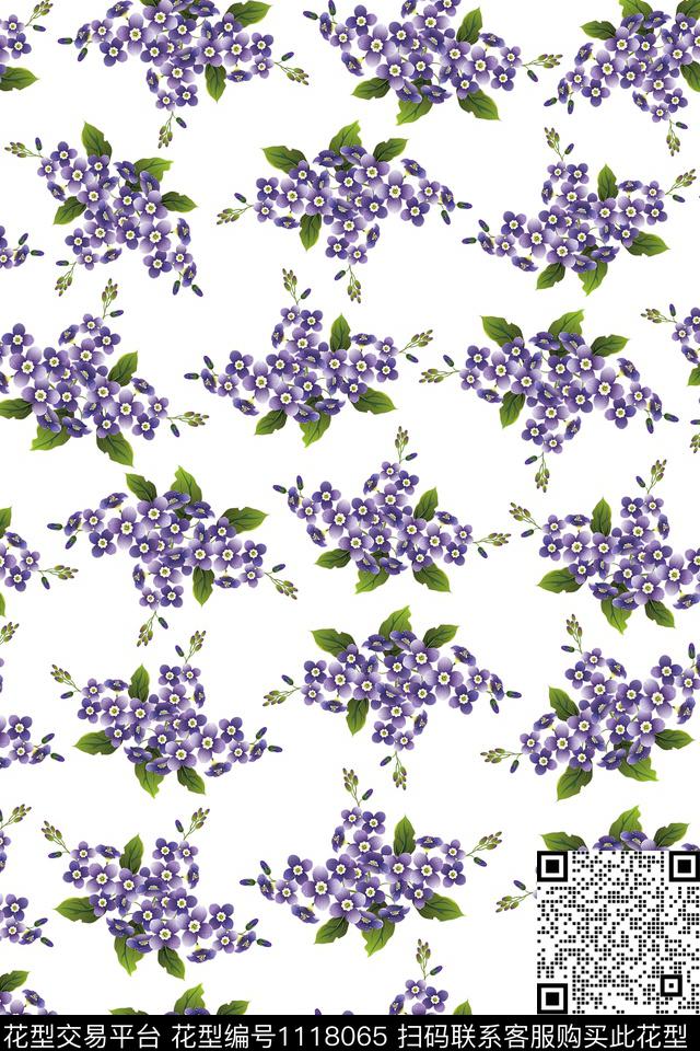 数码华亿平台民族风黑底花卉数码印花华亿平台下载（图片编号: 1118065） - 瓦栏（Walan）