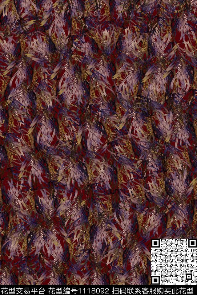 数码华亿平台民族风黑底花卉数码印花华亿平台下载（图片编号: 1118092） - 瓦栏（Walan）