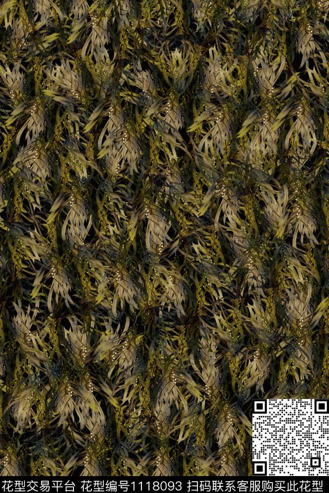 数码华亿平台民族风黑底花卉数码印花华亿平台下载（图片编号: 1118093） - 瓦栏（Walan）