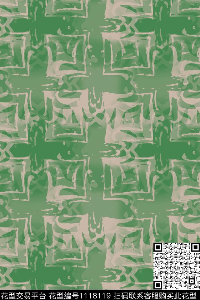 几何精致几何抽象数码印花华亿平台下载（图片编号: 1118119） - 瓦栏（Walan）