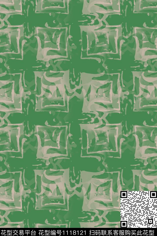 几何精致几何抽象数码印花华亿平台下载（图片编号: 1118121） - 瓦栏（Walan）