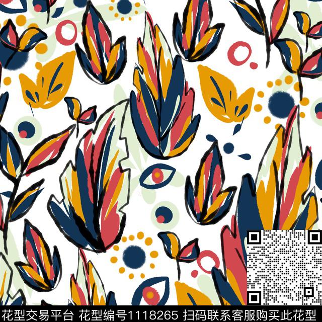 抽象趣味几何数码印花华亿平台下载（图片编号: 1118265） - 瓦栏（Walan）