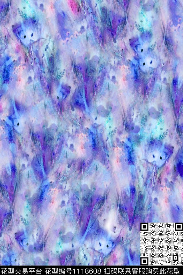 迷幻真丝数码华亿平台数码印花华亿平台下载（图片编号: 1118608） - 瓦栏（Walan）