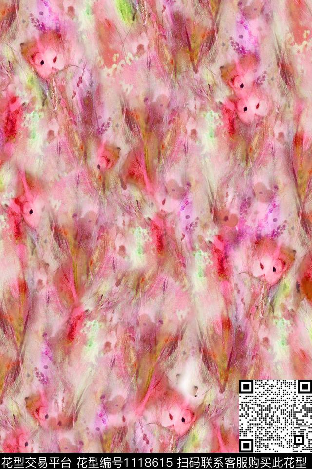 迷幻真丝数码华亿平台数码印花华亿平台下载（图片编号: 1118615） - 瓦栏（Walan）