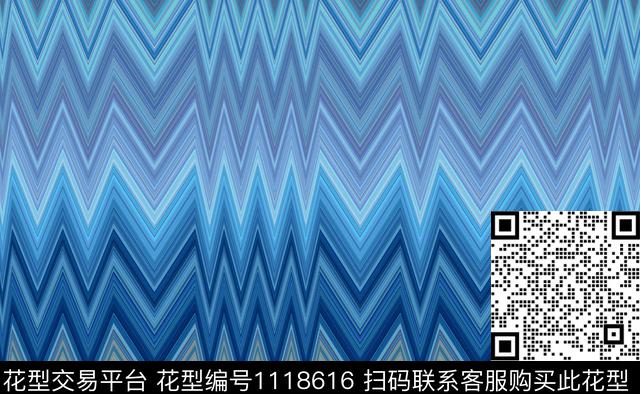 条纹休闲折线数码印花华亿平台下载（图片编号: 1118616） - 瓦栏（Walan）