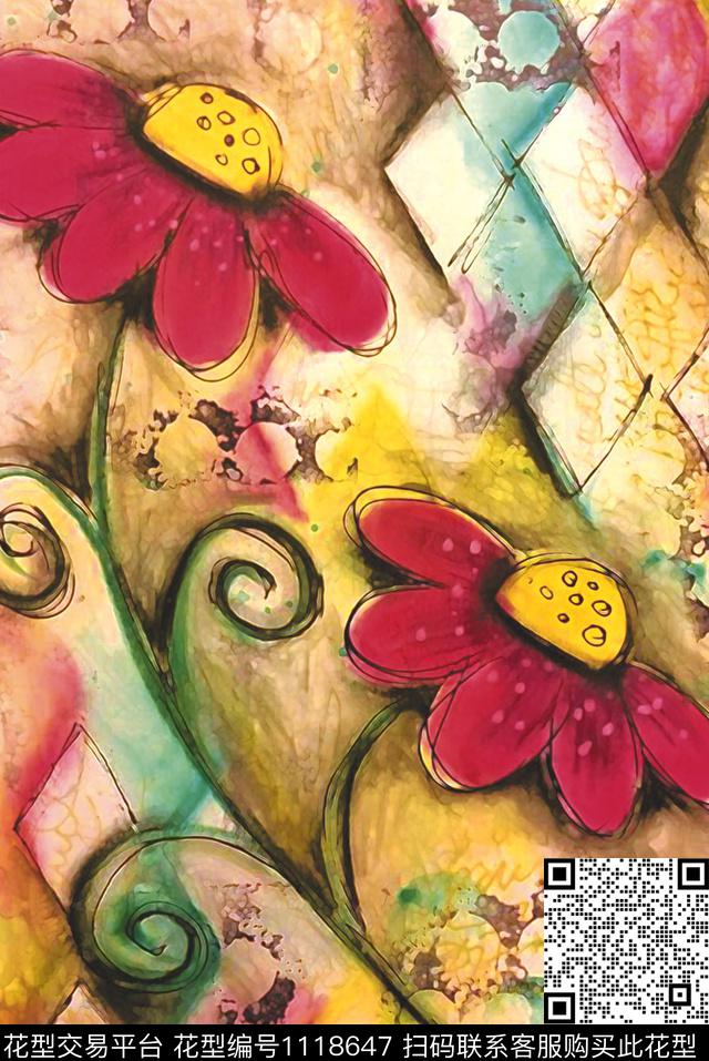 数码华亿平台欧洲大牌风数码印花华亿平台下载（图片编号: 1118647） - 瓦栏（Walan）