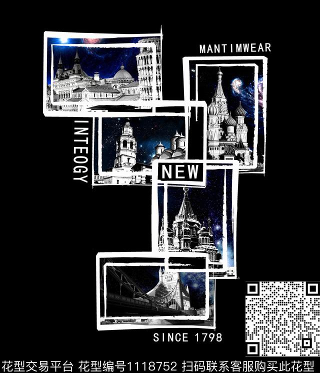 男装潮牌几何数码印花华亿平台下载（图片编号: 1118752） - 瓦栏（Walan）