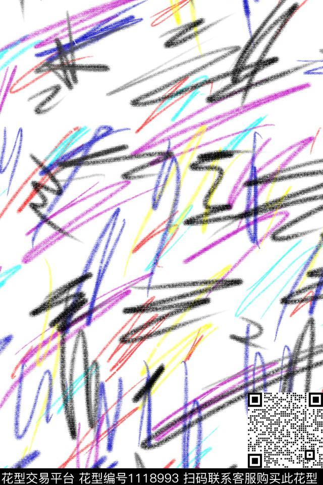 男装潮牌涂鸦数码印花华亿平台下载（图片编号: 1118993） - 瓦栏（Walan）