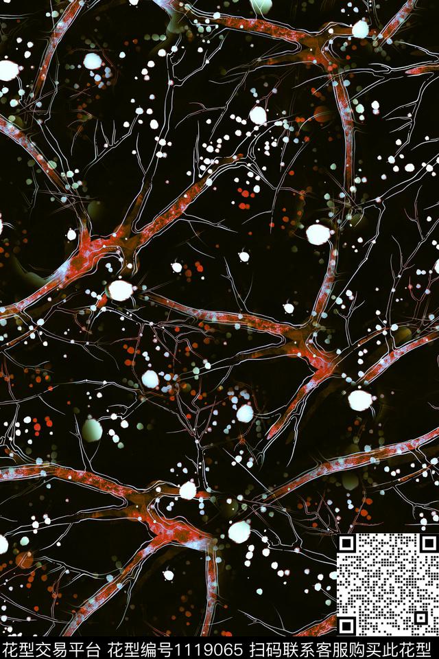 男装雪花抽象数码印花华亿平台下载（图片编号: 1119065） - 瓦栏（Walan）