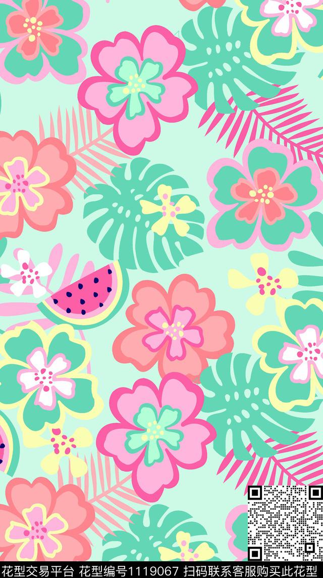 西瓜童装小碎花传统印花华亿平台下载（图片编号: 1119067） - 瓦栏（Walan）